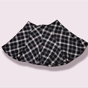 polo Ralph Lauren Girls Black & White Plaid Skater Style Skirt | Size 16 Juni